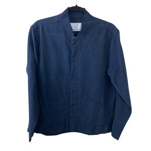FORM AND THREAD Overshirt Chore Jacket Mens M Blue Made in Portugal Cotton